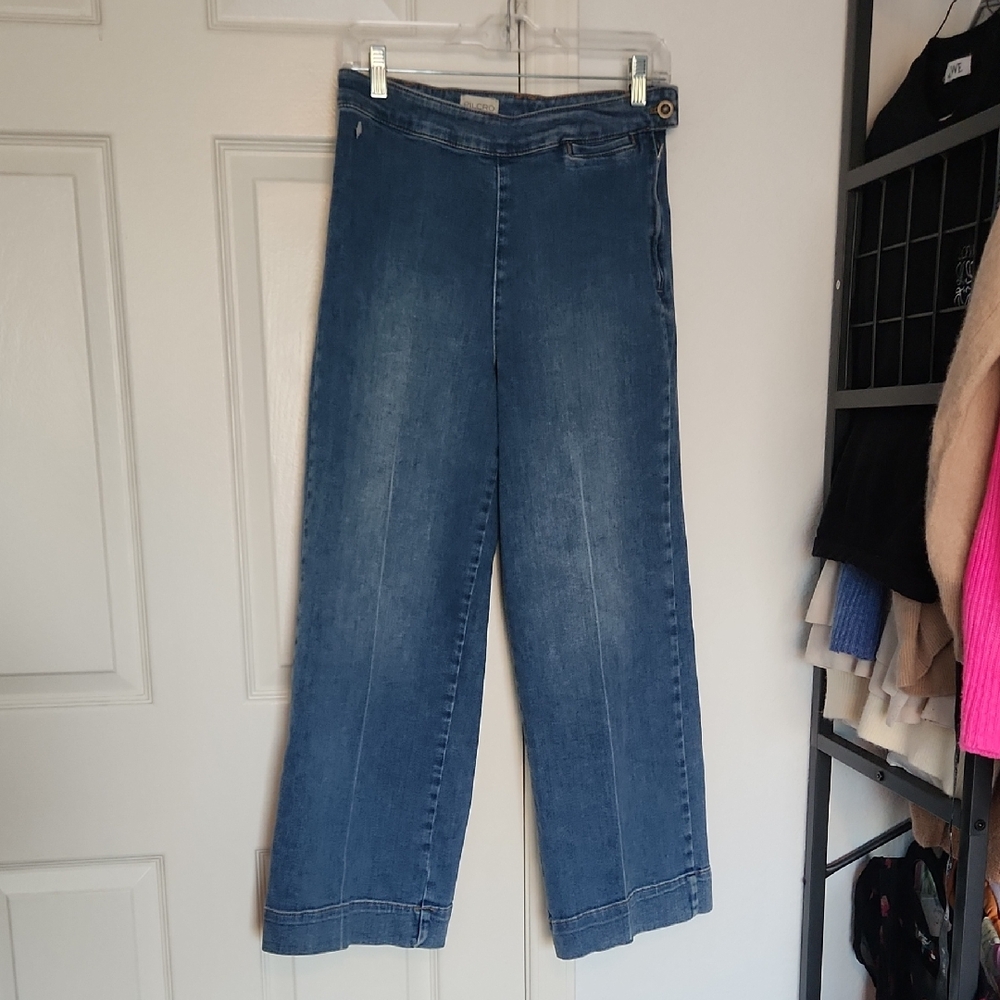 Pilcro High Waist Wide Leg Size Zip Pant 27
